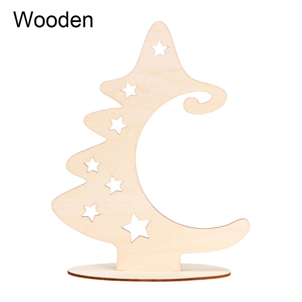 1 шт. Новые деревянные срезы, поделки на рождественскую елку с креативными деревянными звездами для рождественских украшений для домашней вечеринки
