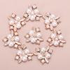 10PCS Handmade Pearl Flower Rhinestone Buttons Sparkling Crystal Hairpins Decoration Clothes Sewing Accessories
