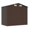 Garden Shed Brown 204x132x186 cm Steel