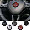 NADH5 Car Steering Wheel Badge Emblem Sticker Auto Interior Accessories For Skoda Yeti Kodiaq Octavia Karoq Kamiq Fabia Rapid Superb
