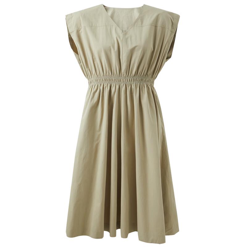 SANCITY Женское весеннее платье макси А-силуэта из чистого хлопка с V-образным вырезом 2025