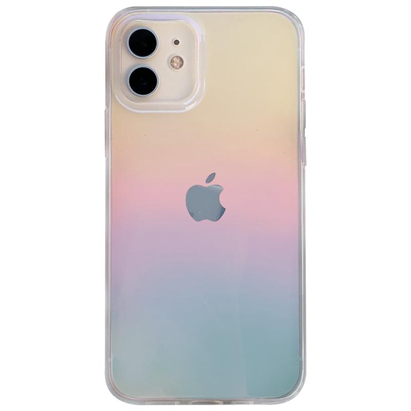 Luxury Aurora Transparent Phone Case For Iphone 12 13 11 Pro Max 7 8 Plus X Xr Xs Max Se 2020 Fashion Laser Rainbow Soft Cover