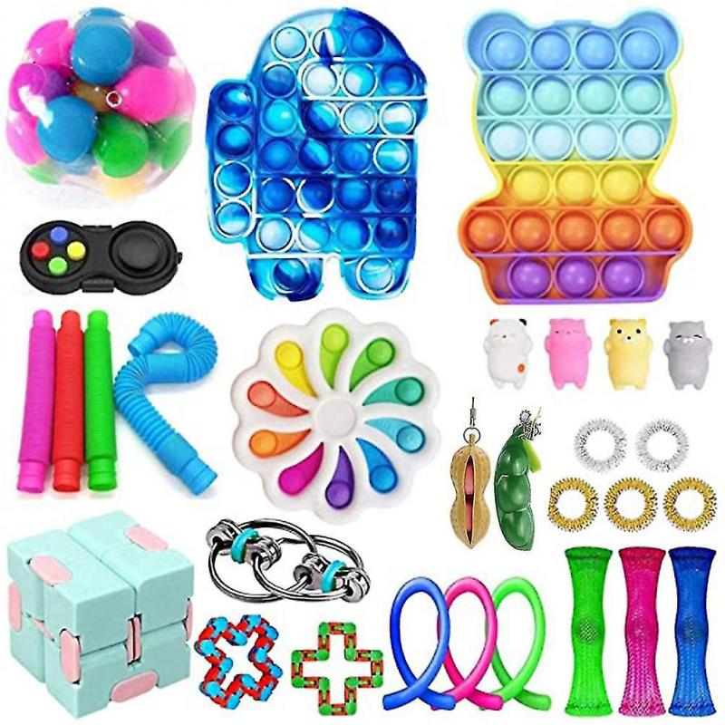 Sensory Toys Set - 30PCS Push Bubble Toy for Children and Adults with Anxiety and Autism