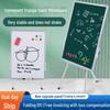 Magnetic Double-Sided Whiteboard & Blackboard Stand: Movable, Vertical, Multifunctional for Kids' Graffiti & Home Use
