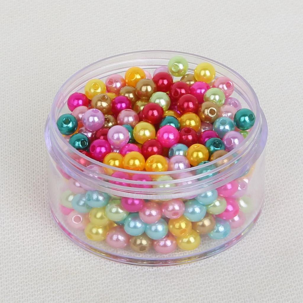 30-200 шт./пакет акриловые полихроматические круглые свободные бусины DIY браслет ожерелье аксессуары для изготовления ювелирных изделий