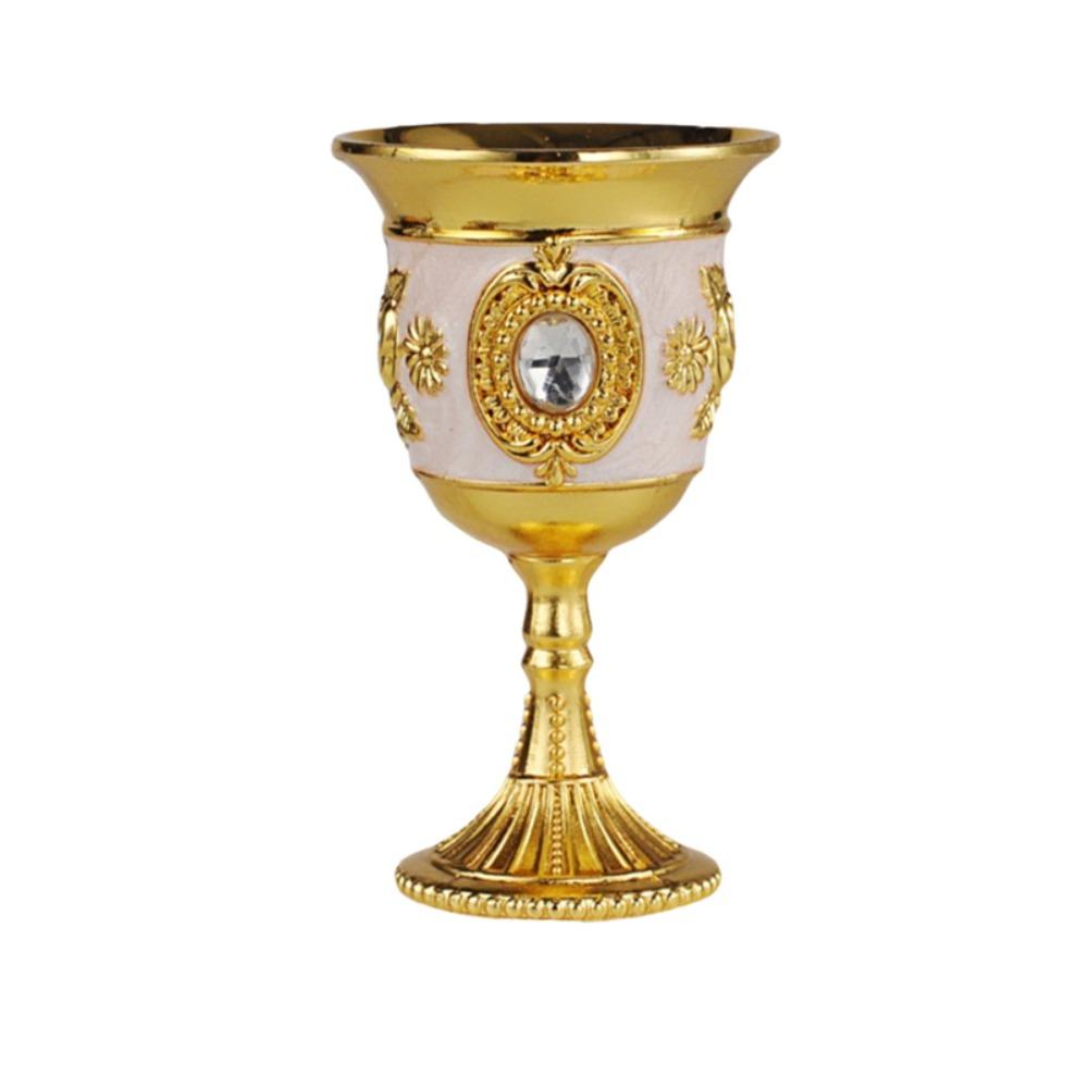 Zinc Zinc Zinc Alloy Medieval Rose Embossed Goblet Vintage Liquor Cup Luxurious Spirits Cup Bar