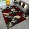 Horror Skull Dark Gothic Witchcraft Style Area Rug Subculture Decorative Carpet Doormat Living Room Bedroom Sofa Area Playroom