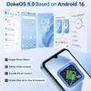 Blackview Смартфон Wave 7C Android 16, 16 ГБ ОЗУ + 64 ГБ ПЗУ(TF 2 ТБ) Смартфон 5000 мАч, 6,56-дюймовый HD+ экран, Камера 32 Мп + 13 Мп, Две SIM-карты/Gemini AI/GPS
