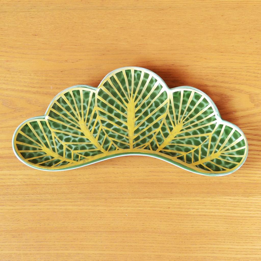 New Year Appetizer Japanese Food Serving Japanese Lucky Pine Arita Pine 1 Piece Tableware, Plate, Plate, 25cm, Tableware, Charm, Needles, Ware,