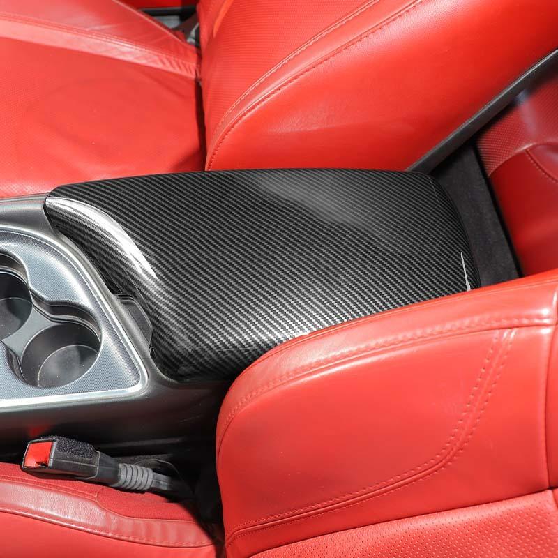 ABS подлокотник декоративная панель декоративная крышка наклейка для Dodge Challenger 2015 up аксессуары для салона автомобиля