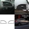 For BMW 6 Series E63 E64 2004-2010 Black Carbon Fiber Stickers Both Side Air Vent Outlet Frame Trim Interior Car Accessories