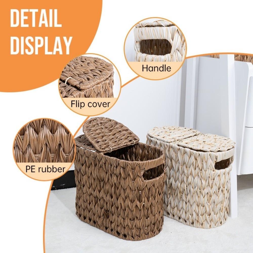 Large Capacity Toilet Paper Basket Flip Top Sundries Storage Box Storage Basket  for Kitchen