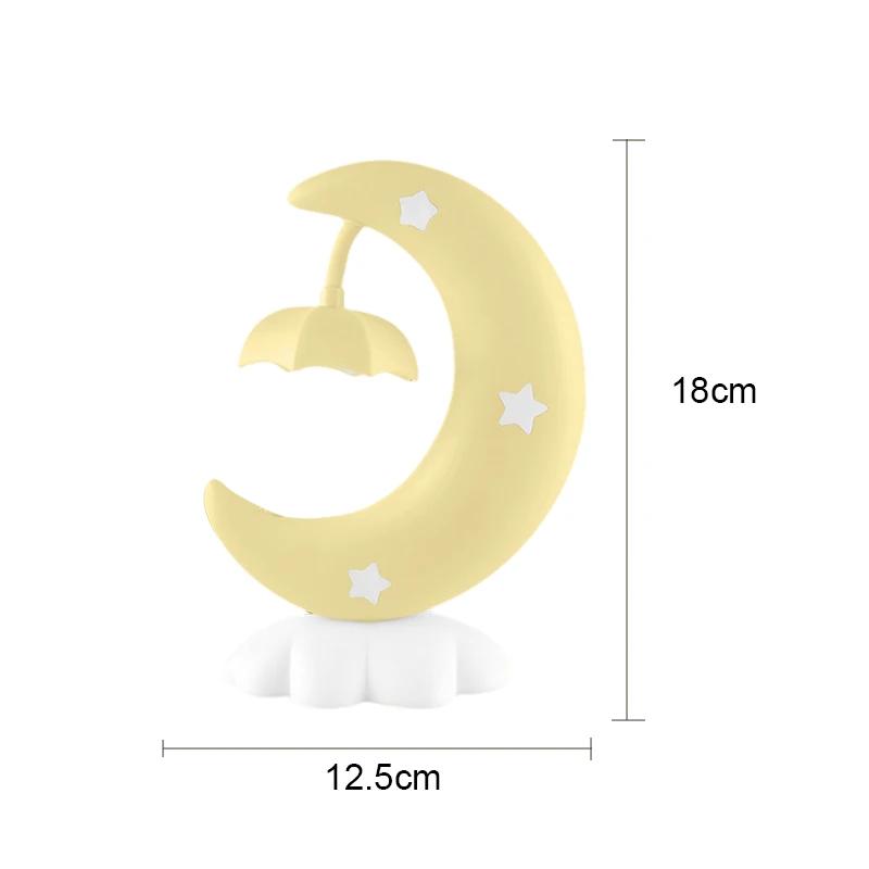 Star Moon Lamp with LED Light USB Rechargeable Night Light for Kids Nursery Bedroom Desk Decor Cute Star Moonlight Gift Idea
