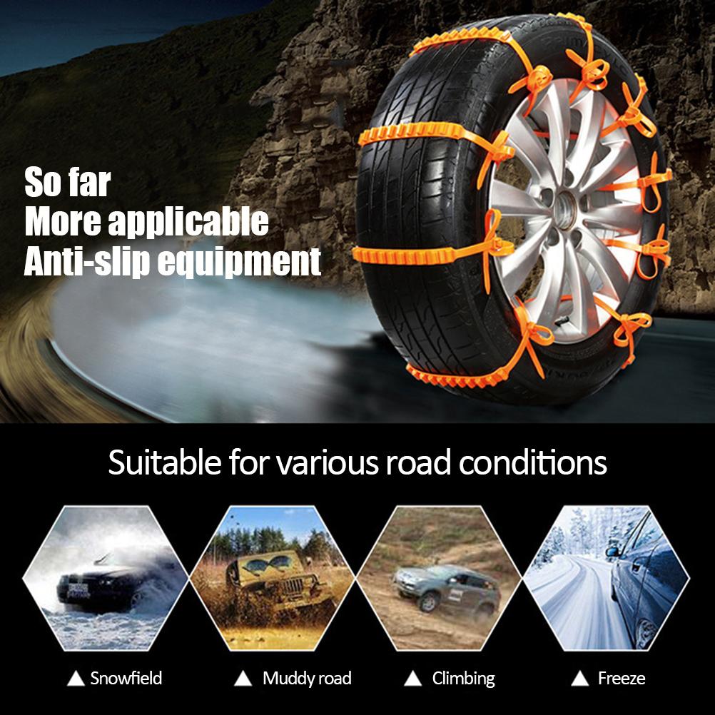 20Pcs Emergency Traction Snow Mud Tire Chains Anti Skid Snow Chains for SUV Car Driving