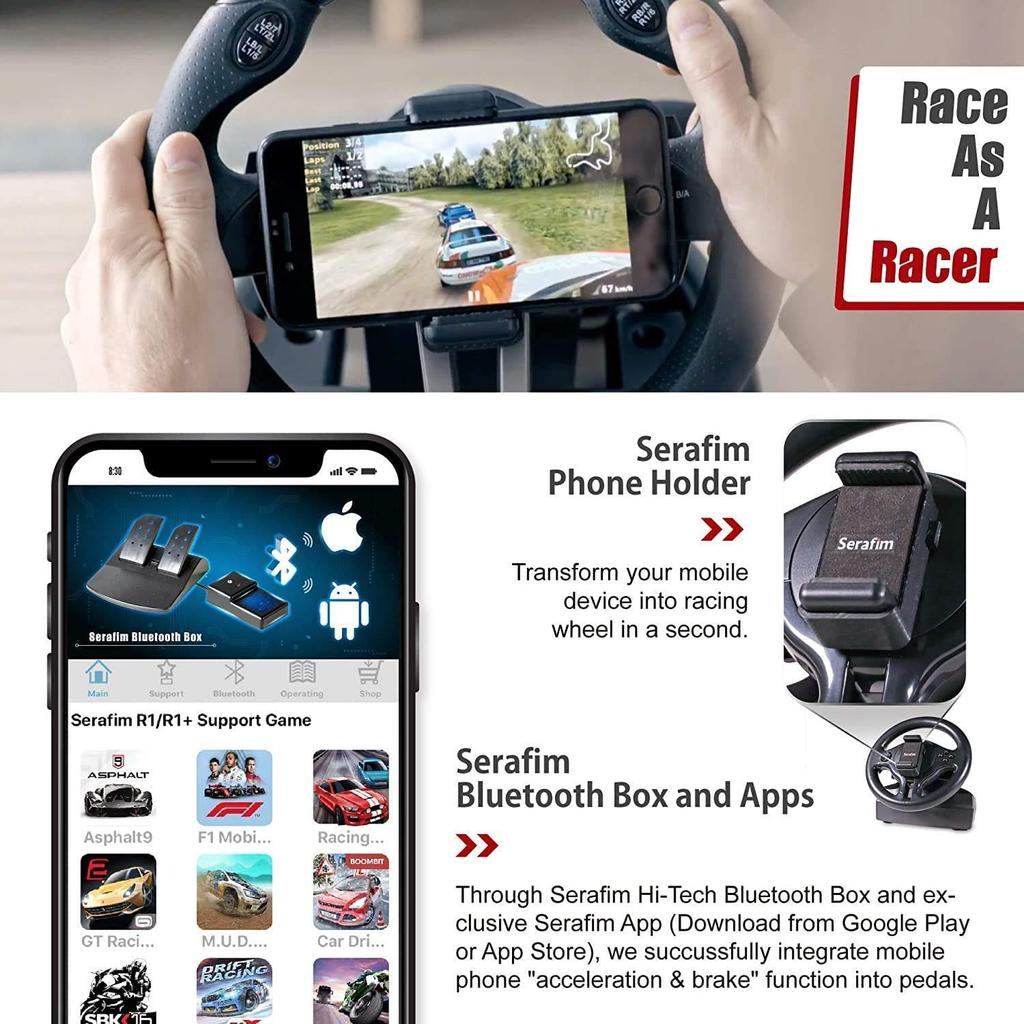 Ручка-контроллер для игровых и смартфонов Serafim, iOS, Android, PS4, PS3, Switch, консолей, ПК, компьютеров R1+