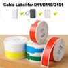 5Rolls D101 D11 D110 Label Printer Machine Cable Label Flag Pigtail Network Cable Paper Thermal Sticker Waterproof