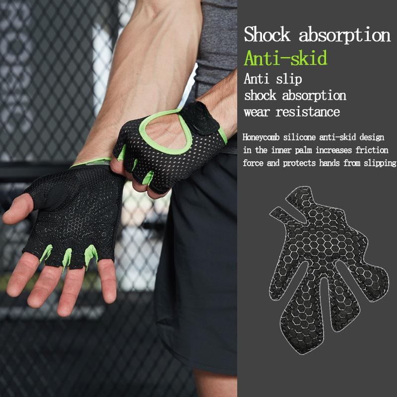 Перчатки для спортзала, перчатки для фитнеса, тяжелой атлетики, бодибилдинга, тренировки, спортивные перчатки, защита для рук на половину пальца для мужчин и женщин