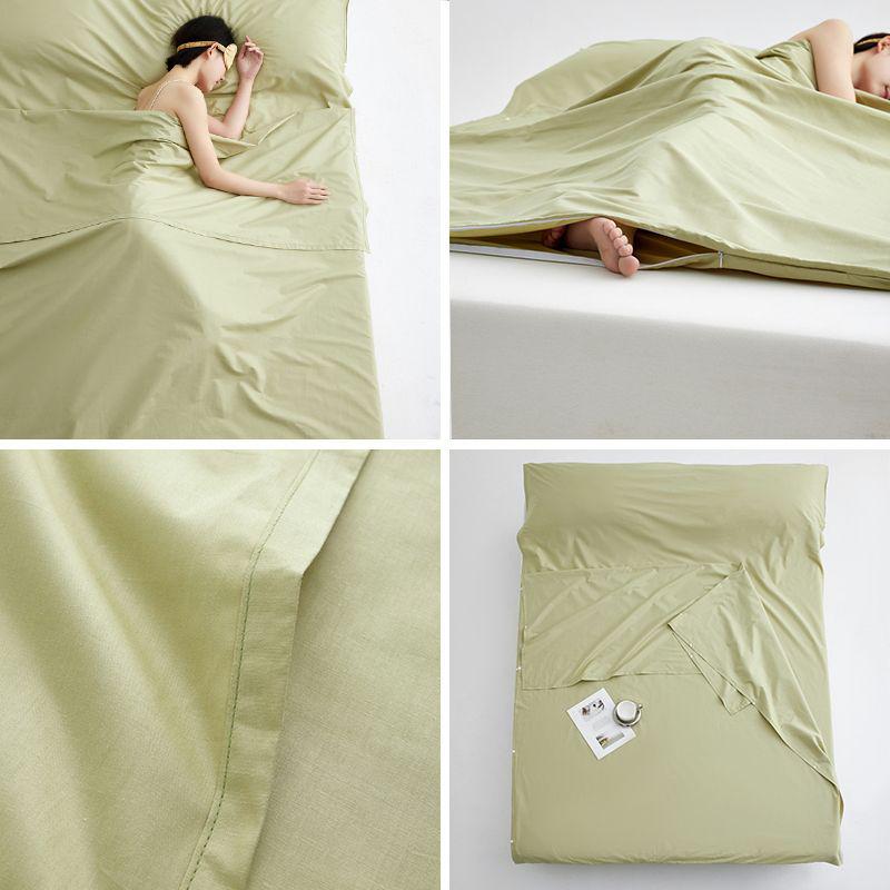 Class A 100% Cotton Anti-Fouling Travel Sleeping Bag for Adults - Portable & Pure Cotton, Ideal for Business Trips & Train Travel