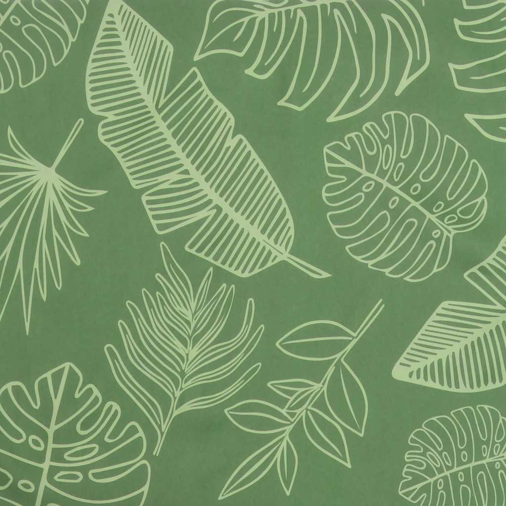 Sun Lounger Cushion with Leaf Pattern Oxford Fabric
