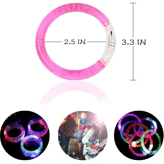 36 Pack 6 Color Glow Sticks Bracelets Party Supplies for Kids and Adults Glow in The Dark , LED Bracelet Light Up Party Favors for Concerts,