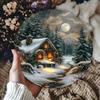 Room Decor pc Christmas Cottage Vintage Aluminum Sign x Inches Festive Metal Wall Art Decor for Home Restaurant Cafe