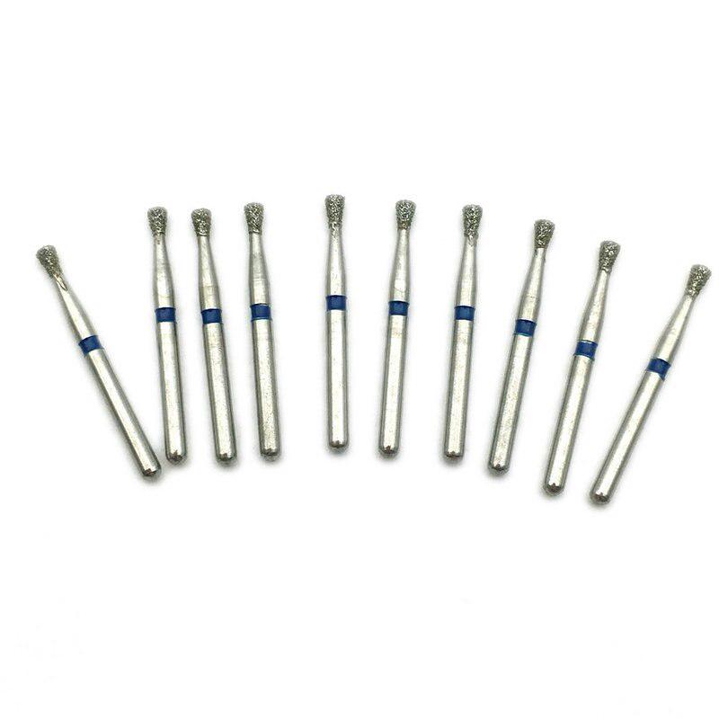 10 шт., стоматологическая алмазная дрель для полировки зубов, сглаживающая дрель с одним перевернутым конусом, инструмент для отбеливания зубов SI-48