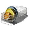 Belle Maison Tsubame-Sanjo Stainless Steel Dish Drainer, Expandable, for Next-to-Sink Use, Approximately 57cm (Includes Water-Repellent Tray), Made In