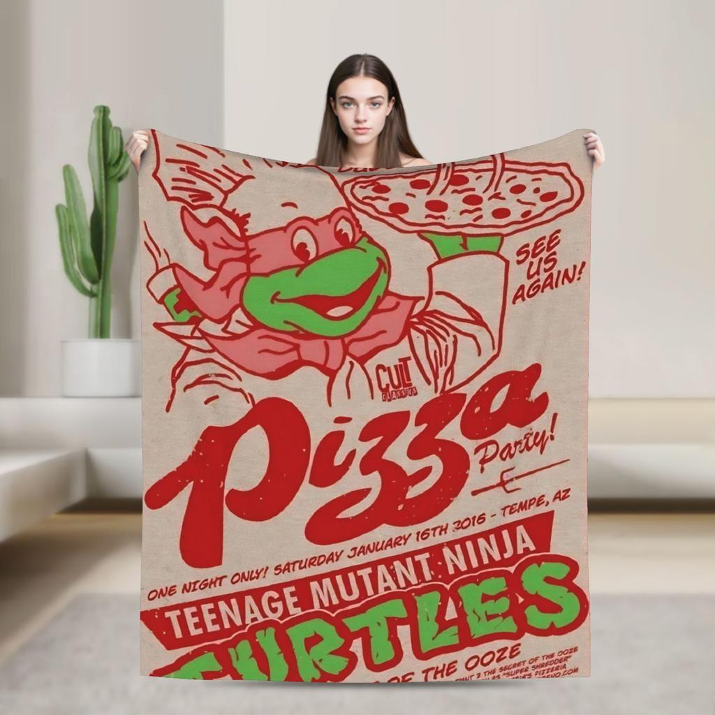 TMNT Game  Blanket Quality Warm  Bedding Throws Winter Airplane Travel Couch Chair Funny Bedspread
