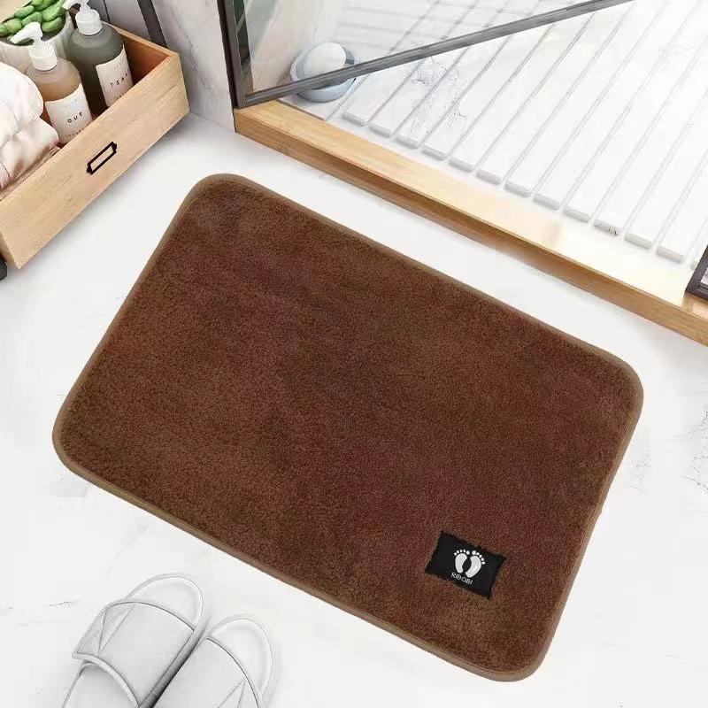 Коврик для ванной из кораллового флиса, нескользящий, впитывающий, настраиваемый, 40x60 см, полотенце для пола в ванной комнате