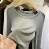 Spring Solid Color Versatile Long Sleeve T-shirt Women's New Slim Underlay Top