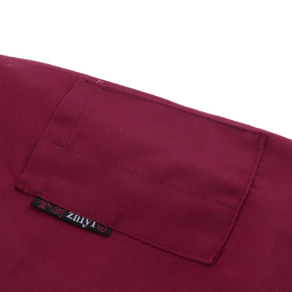 Унисекс поварская форма с длинным рукавом двубортный мужской женский поварской халат красный XL