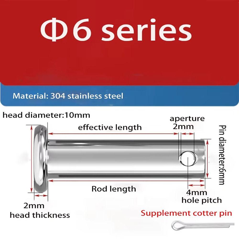 1 комплект Цилиндрический установочный штифт Плоскоголовый штифт-заглушка Комплект Прочный штифт Ось штифта Шплинт