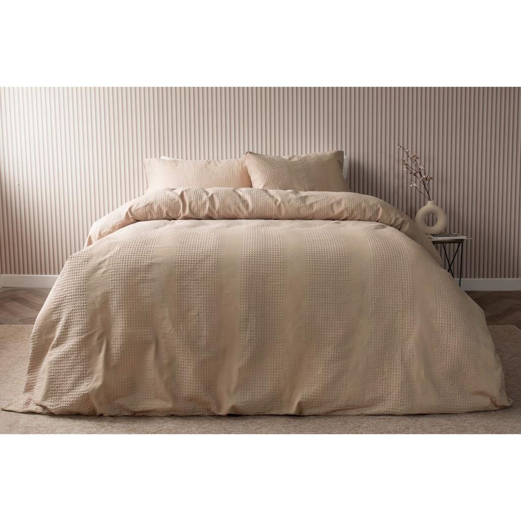 Belledorm Waffle Stripe Duvet Cover Set