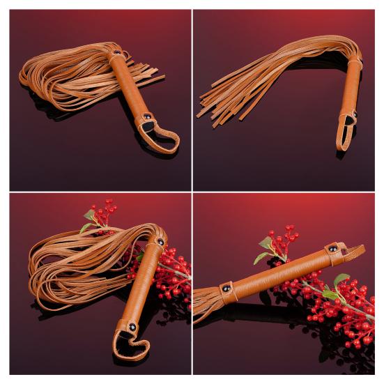 Хлыст-флоггер из искусственной кожи с ручкой из натурального дерева, хлыст для взрослых, хлыст для ролевых игр, аксессуар для косплея для пар