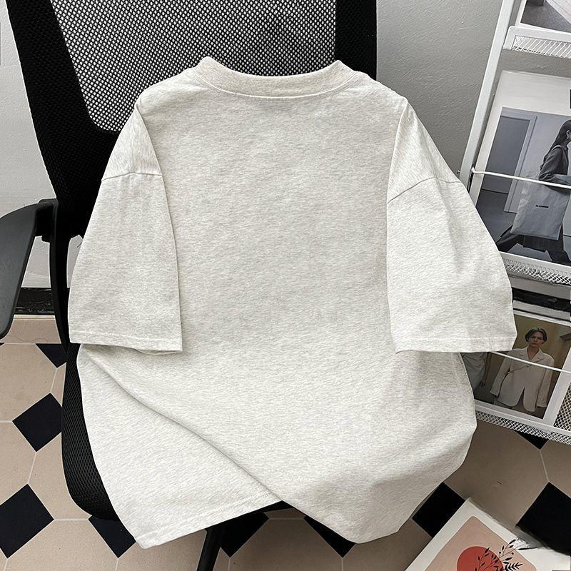 Летняя женская свободная футболка с короткими рукавами и принтом котенка в стиле милой и пикантной вязки