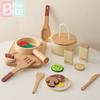 Детский игровой домик Монтессори Набор для кухни Игрушки Детская развивающая симуляция Деревянная игрушка Модель горшка для овощей Игрушки для ролевых игр