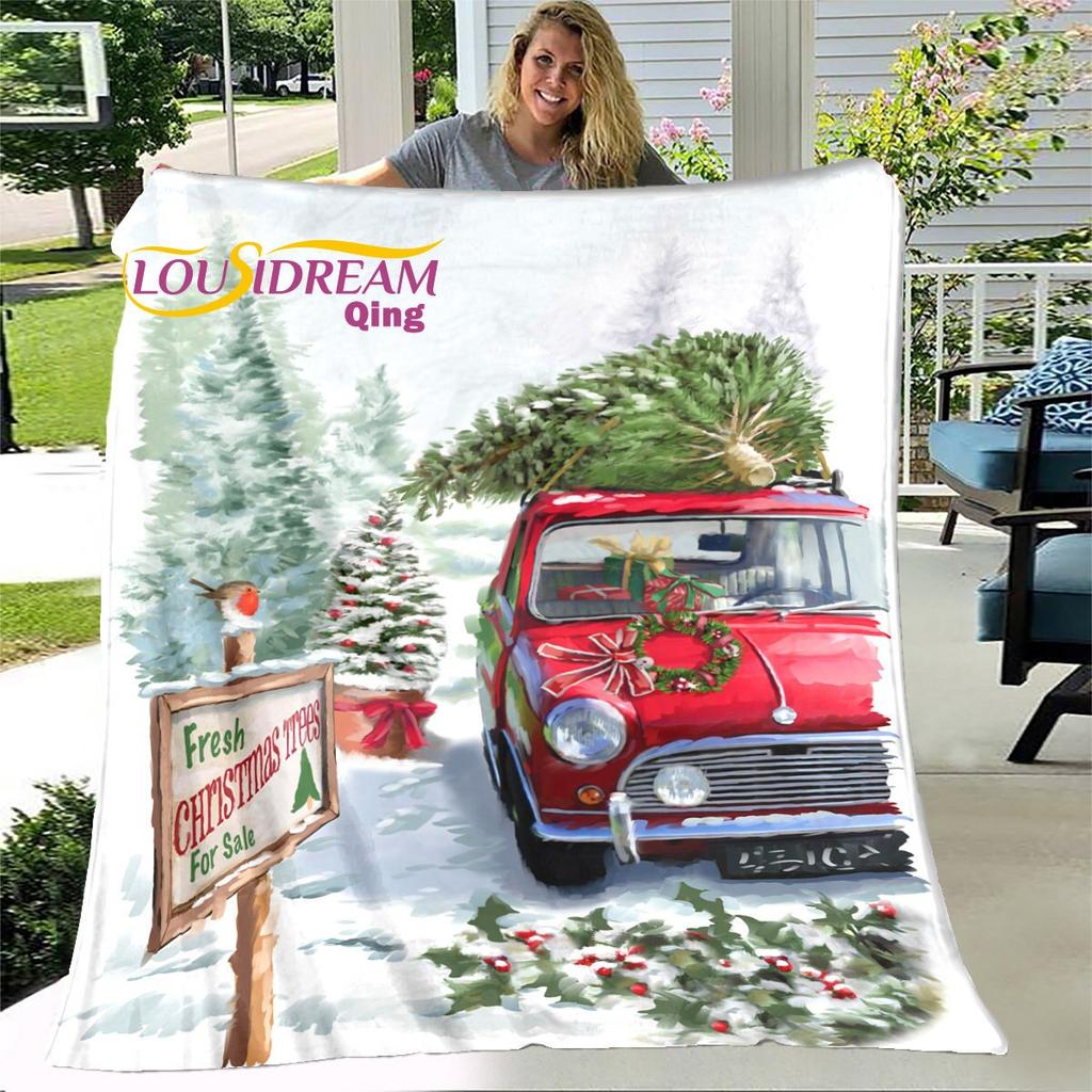 Одеяло с Рождеством, мягкое одеяло, пылезащитный чехол, диван-кровать, одеяла для взрослых, украшение для дома