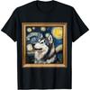 Alaskan Malamute Starry Night - Alaskan Malamute T-Shirt