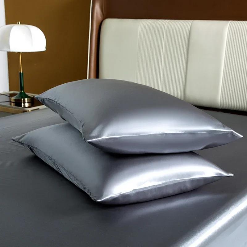 Satin Bedding Sheet Set Solid Color Fitted Sheet Set Single Double King Size Bed Sheet Set Luxury Rayon Flat Sheet Set
