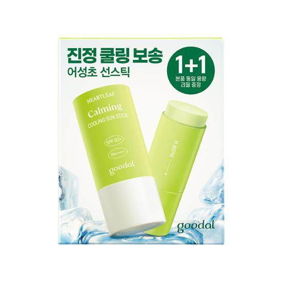 Goodal Clear Houttuynia Cordata Soothing Cooling Sun Stick 38g (19g+19g Refill)