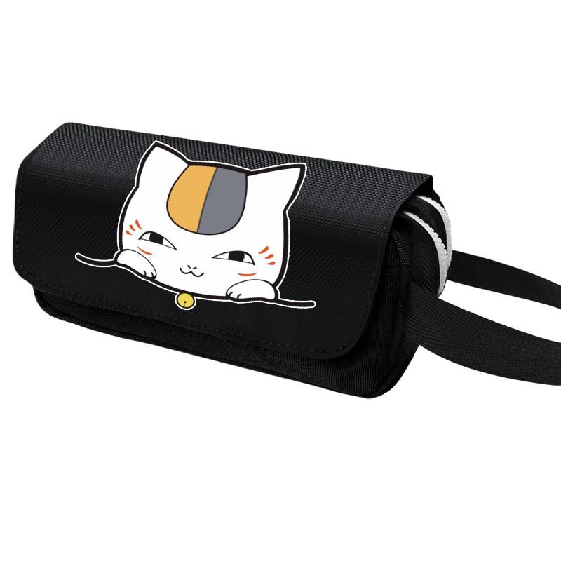 Anime Pencil Case Natsumes Book Of Friends Cat Teacher Double Zipper Flip Pouch Students