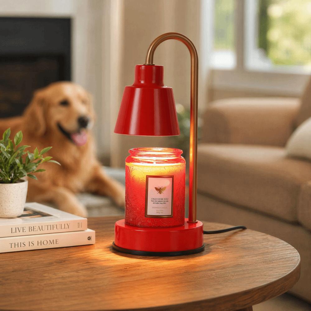 Metal Base Candle Lamp Wax Melting Desk Lamp Vintage Table Lamp  Office