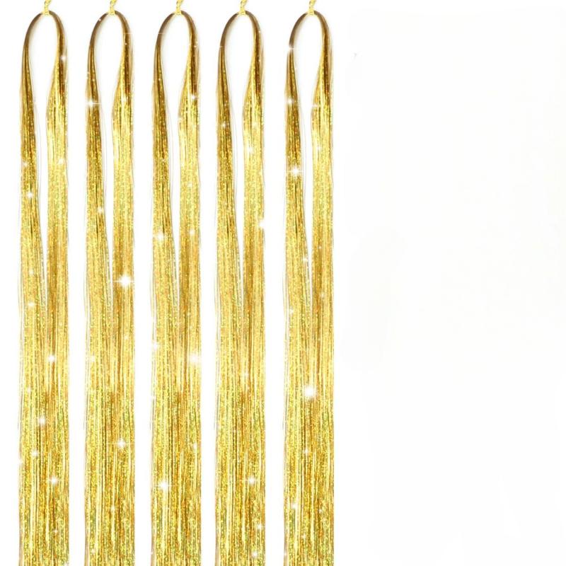 5 шт. комплект париков, парик, термостойкий парик феи, комплект париков, блестящий парик, блестящие волосы, аксессуары для волос для девочек и женщин