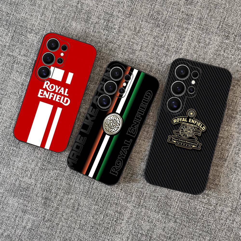 Чехол для телефона R-ROYALS E-ENFIELDS Logo для Samsung S 24 Fe 25 Ultra Plus 20 Lite 21 30 22 23 24 22 Ultra 5G Fundas
