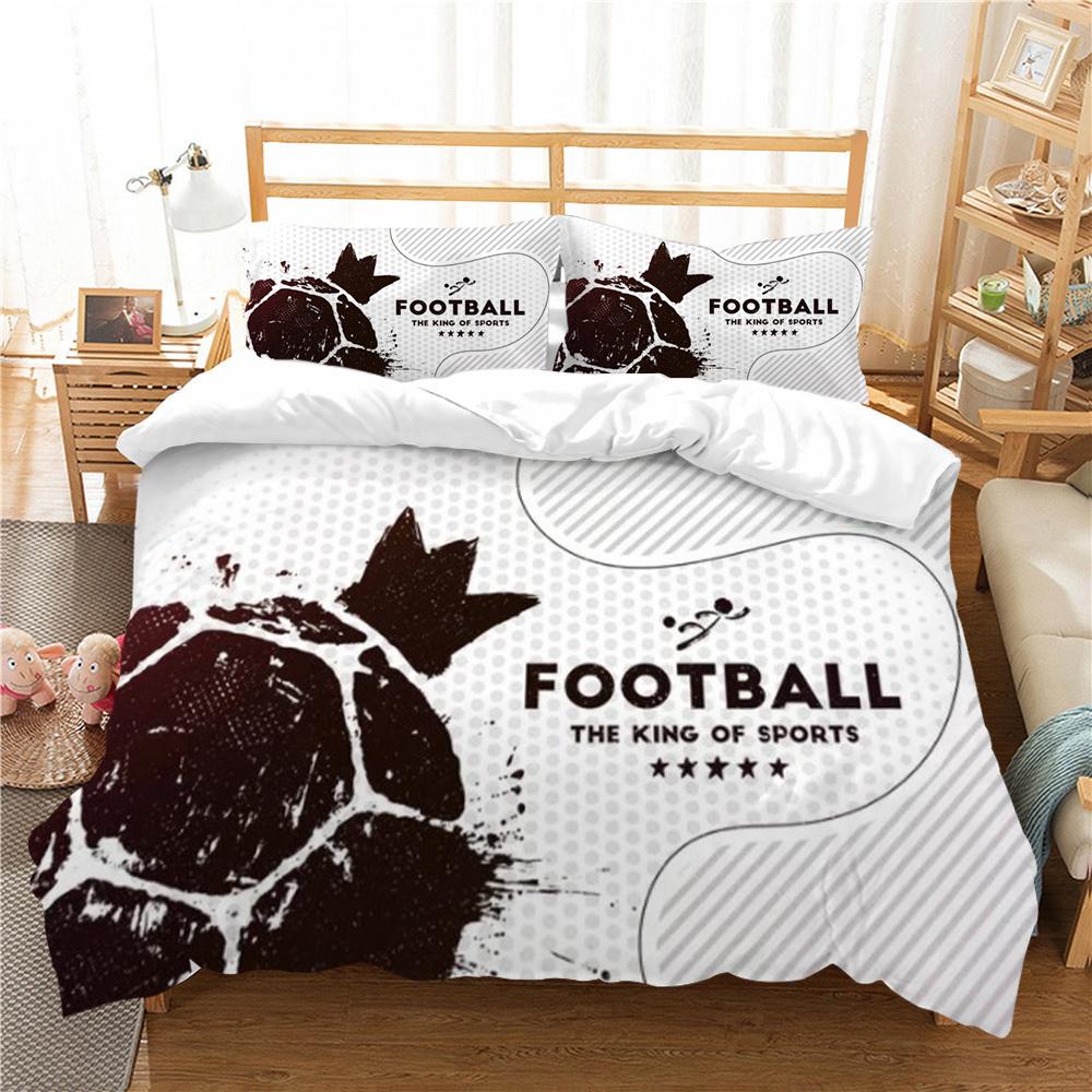 3D футбольный принт, постельное белье, пододеяльник, домашнее постельное белье, детский подарок, одеяло из микрофибры, дышащий пододеяльник