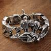 S925 стерлингового серебра властный тяжелый мотоцикл тотем мужской браслет, хип-хоп панк личность ретро ювелирные аксессуары подарок