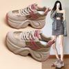 Женские кроссовки dad shoes с внутренней танкеткой для улицы, весенние новые детские дышащие спортивные повседневные кроссовки на толстой подошве