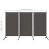 VidaXL Room Divider 3 Panels, 260x180 Cm, Polyester Fabric & Iron Structure, Anthracite, Foldable Privacy Screen, 320733