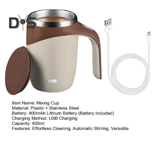 Автоматическая магнитная кружка для помешивания кофе 400 мл Магнитная чашка для смешивания молока Быстроохлаждающаяся автоматическая кружка для помешивания кофе для какао Надежный магнитный кофе