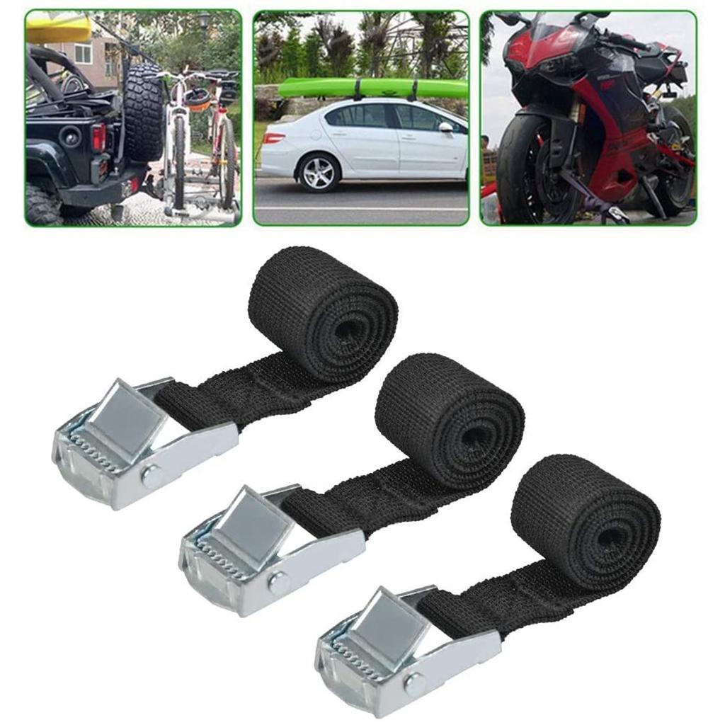 Tie Down Straps Heavy Duty Lashing Straps with Zinc Alloy Cam Buckle Sturdy PP Ribbon Backpack Bicycle for Carrier